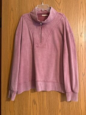 Women's Lavender Half-Zip Turtleneck Sweater